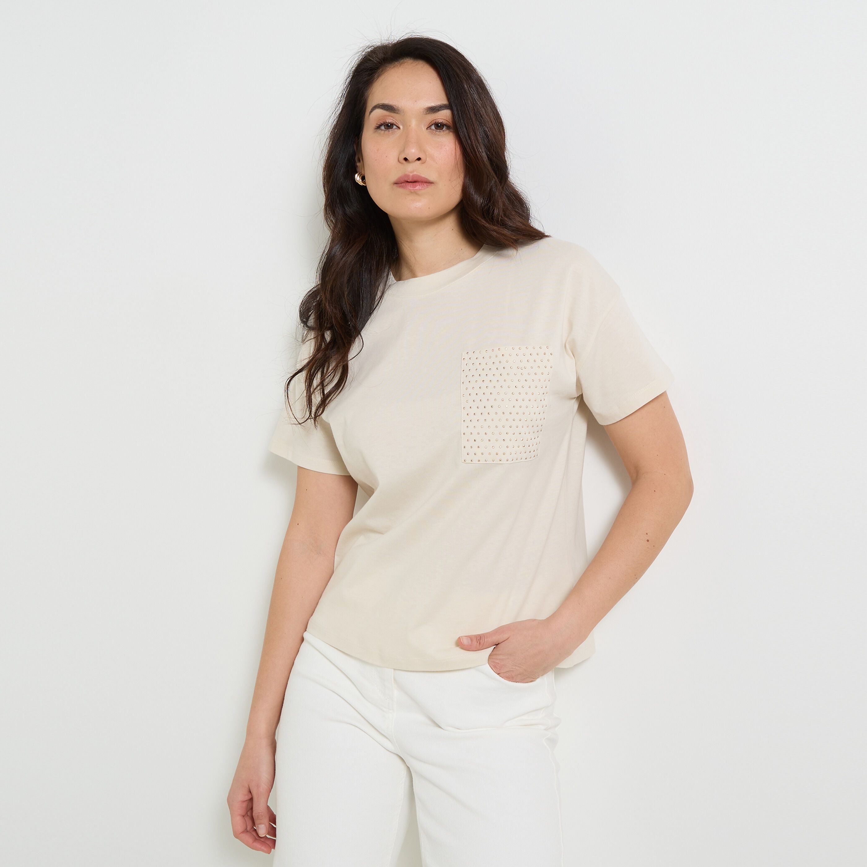 T-shirt col rond femme