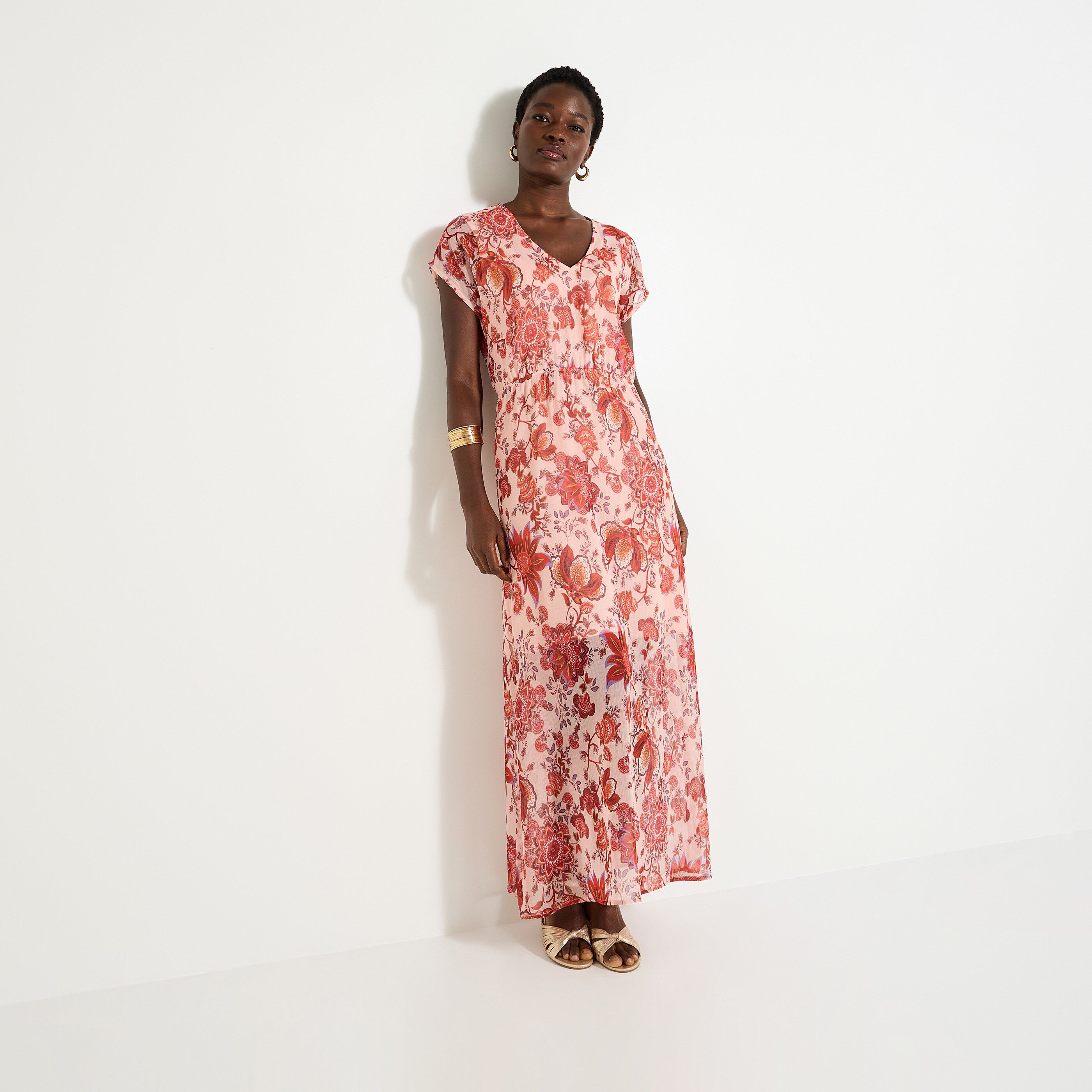 Robe imprim&eacute; fleuri femme