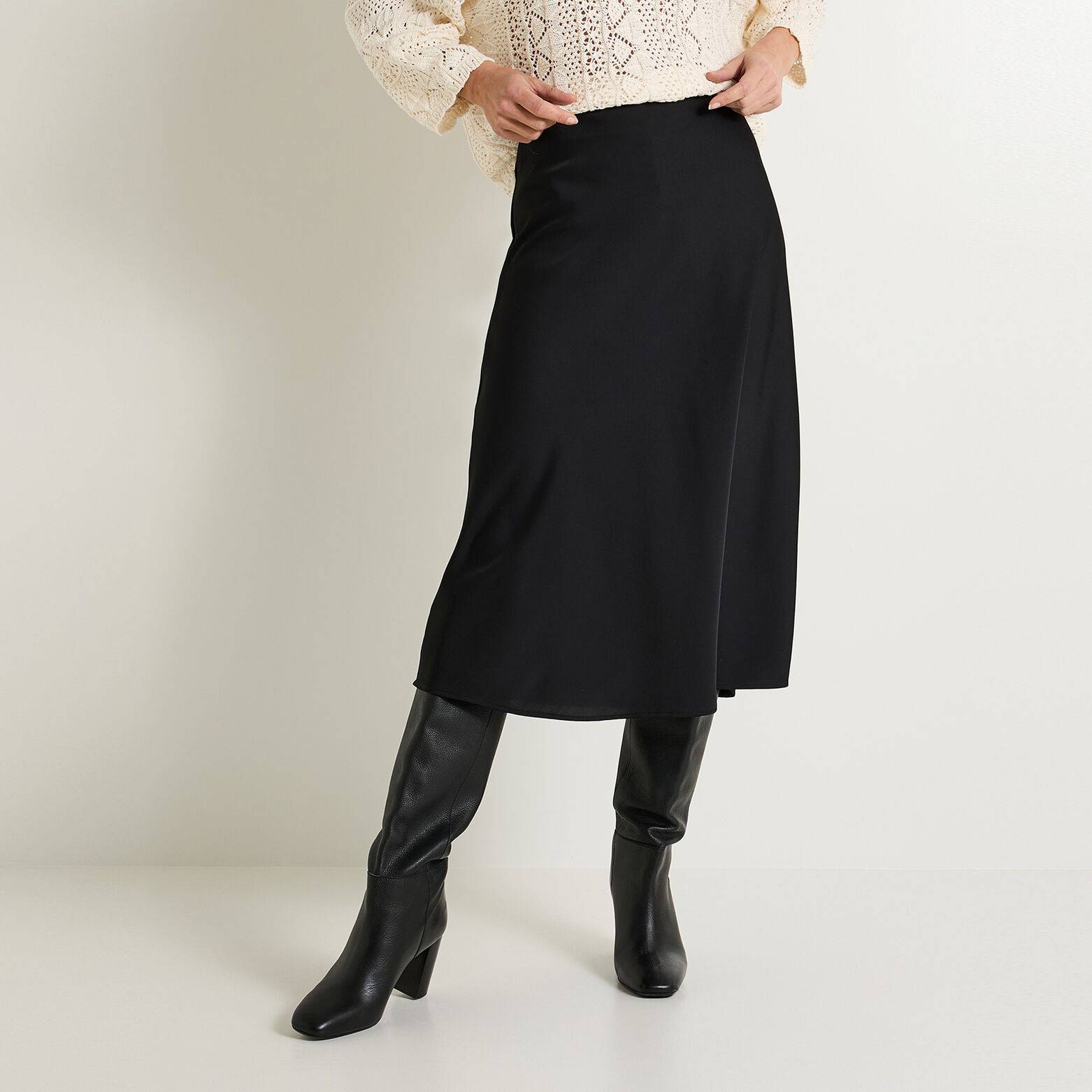 Jupe satin femme