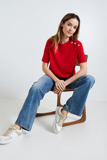Pull manches courtes femme