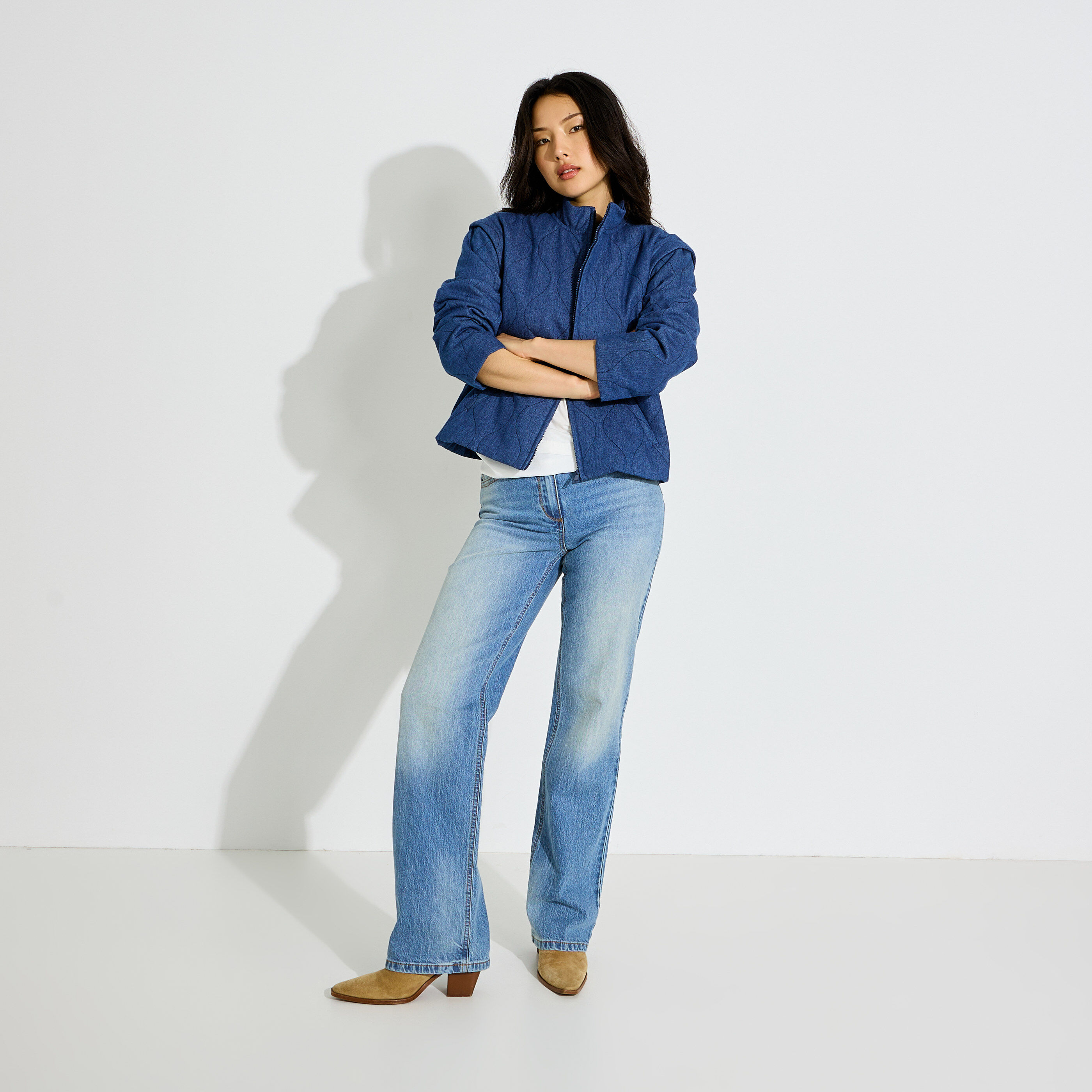 Blouson manches amovibles femme