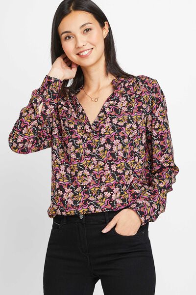 Blouse fluide imprimée femme