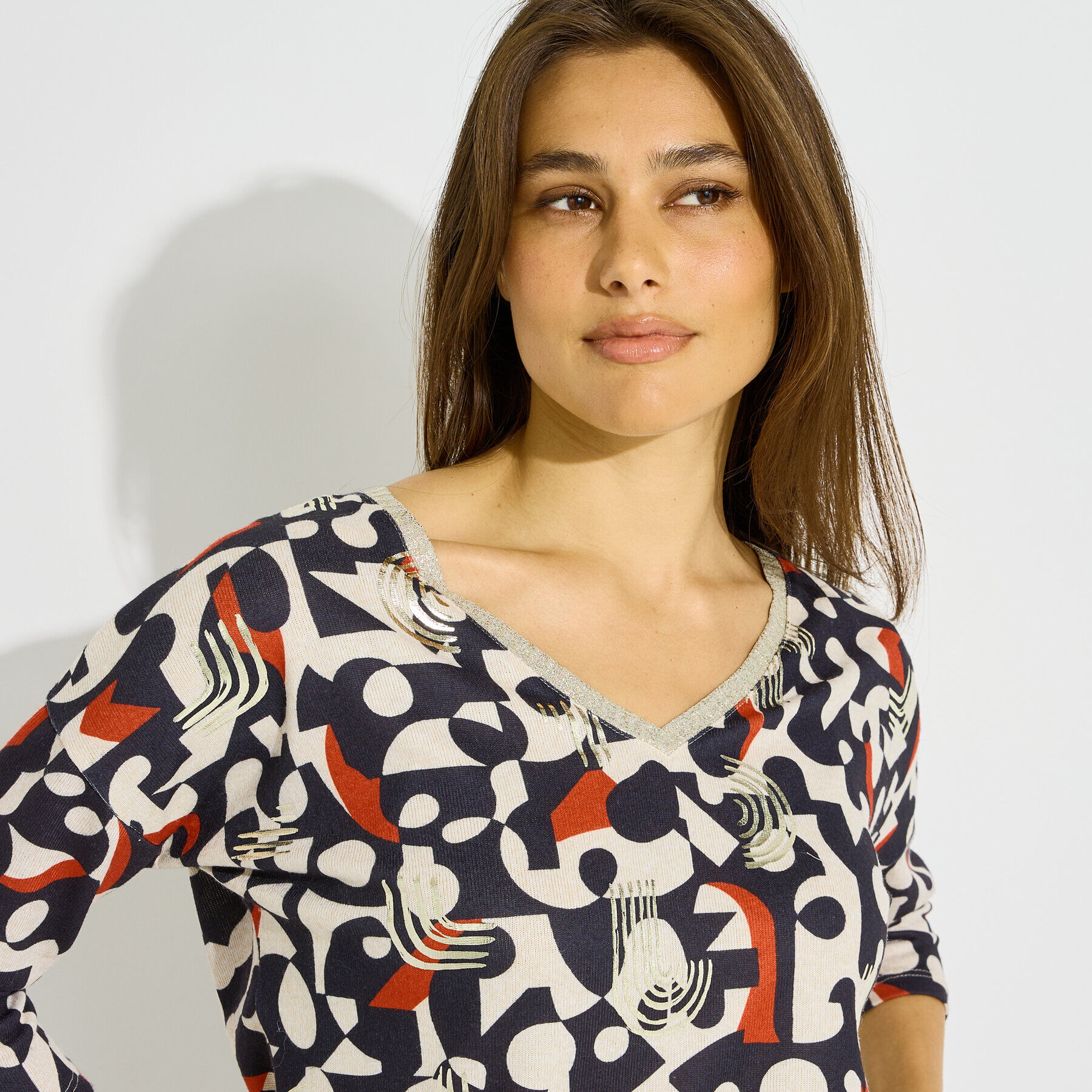 T-shirt manches 3/4 original femme