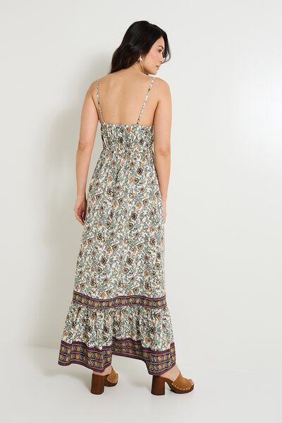 Robe longue imprimée femme