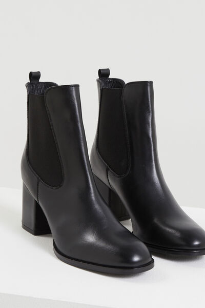 Bottines en cuir femme