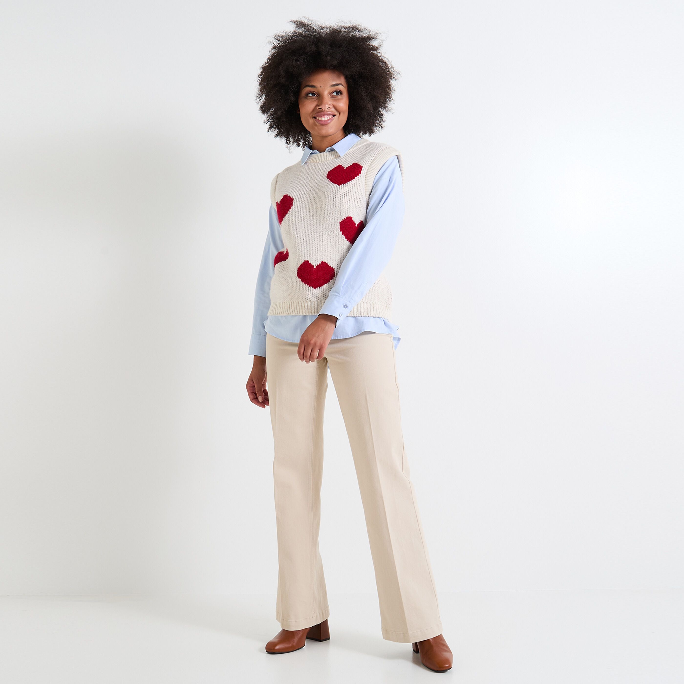 Pull sans manche femme