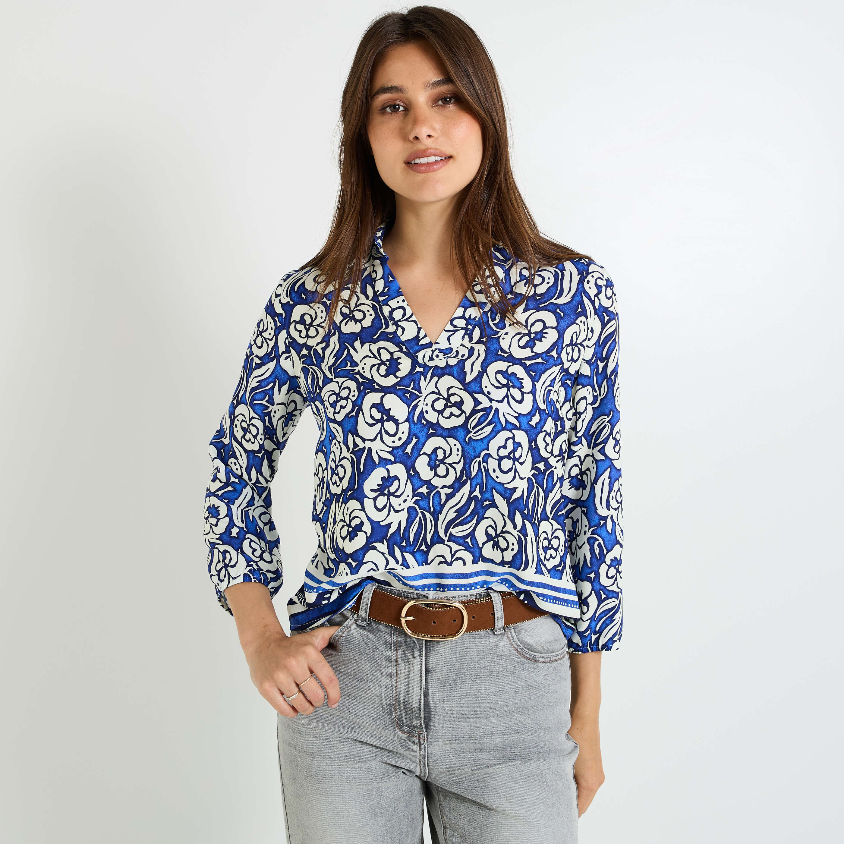 Blouse imprim&eacute;e femme