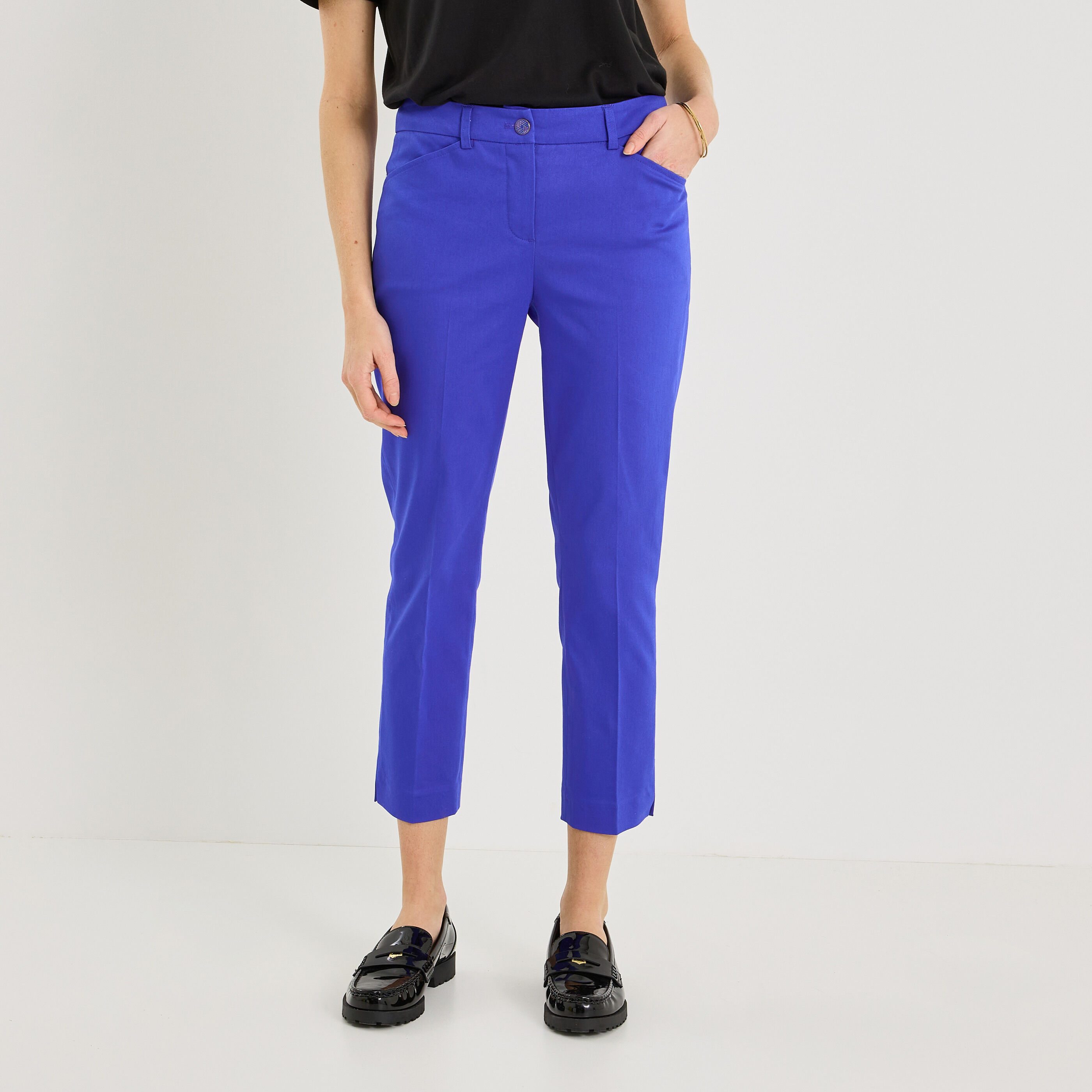 Pantalon cigarette raccourci femme
