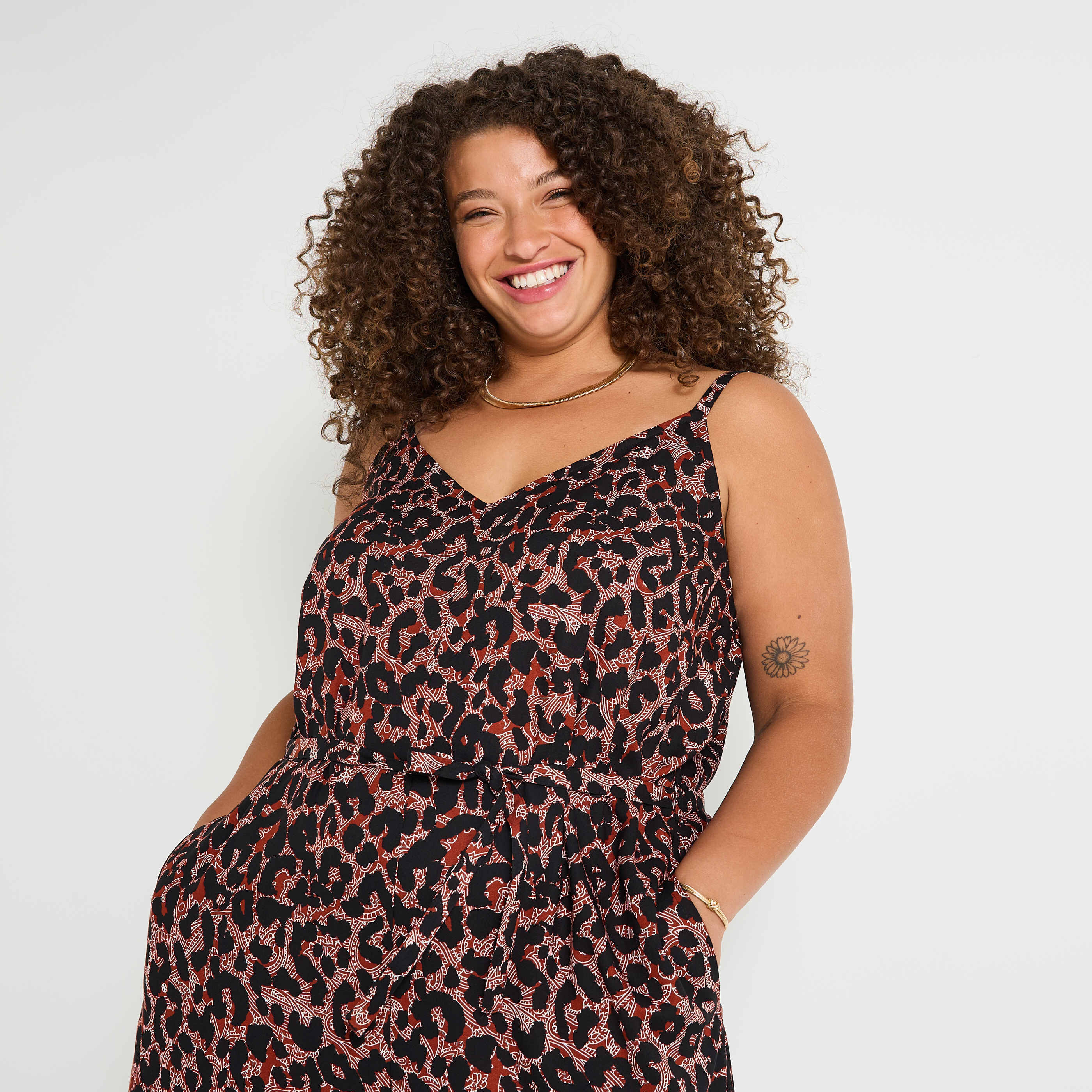 Combinaison imprim&eacute; l&eacute;opard femme