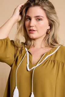 Blouse col V femme