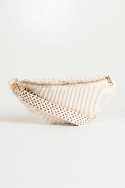 Sac banane en velours femme