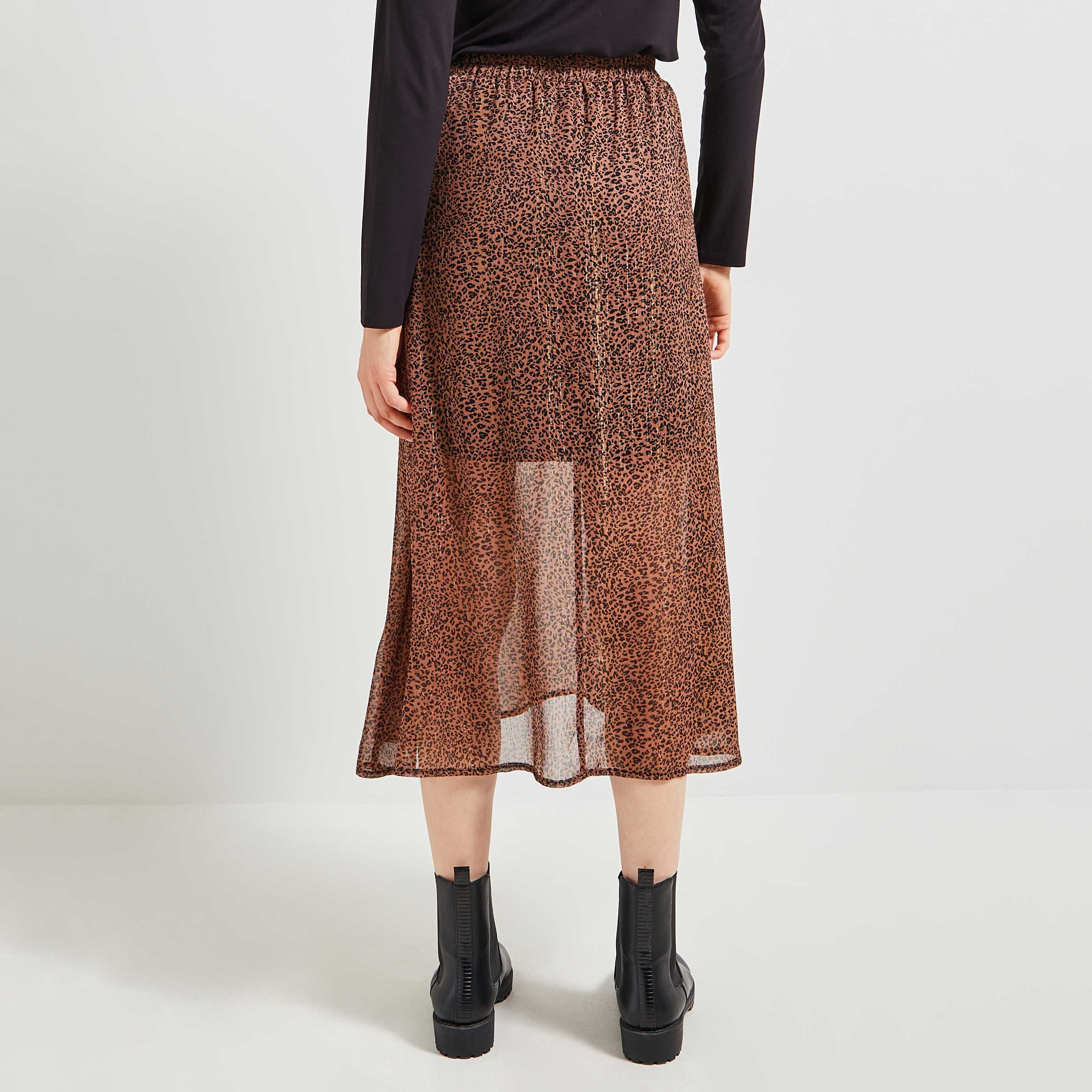 Jupe longue leopard stradivarius clearance