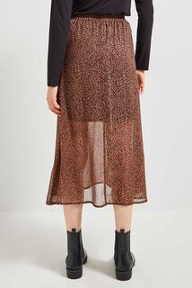 Jupe longue motif léopard femme