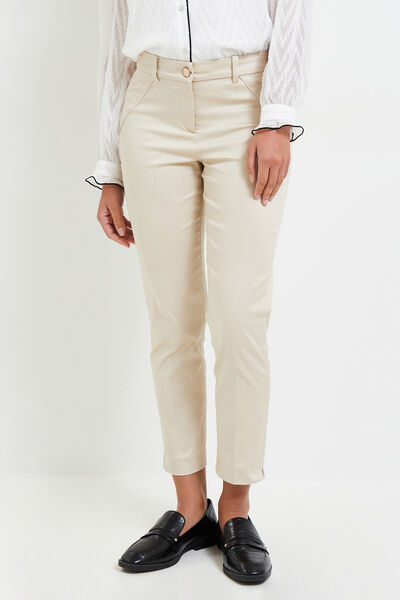 Pantalon cigarette raccourci femme