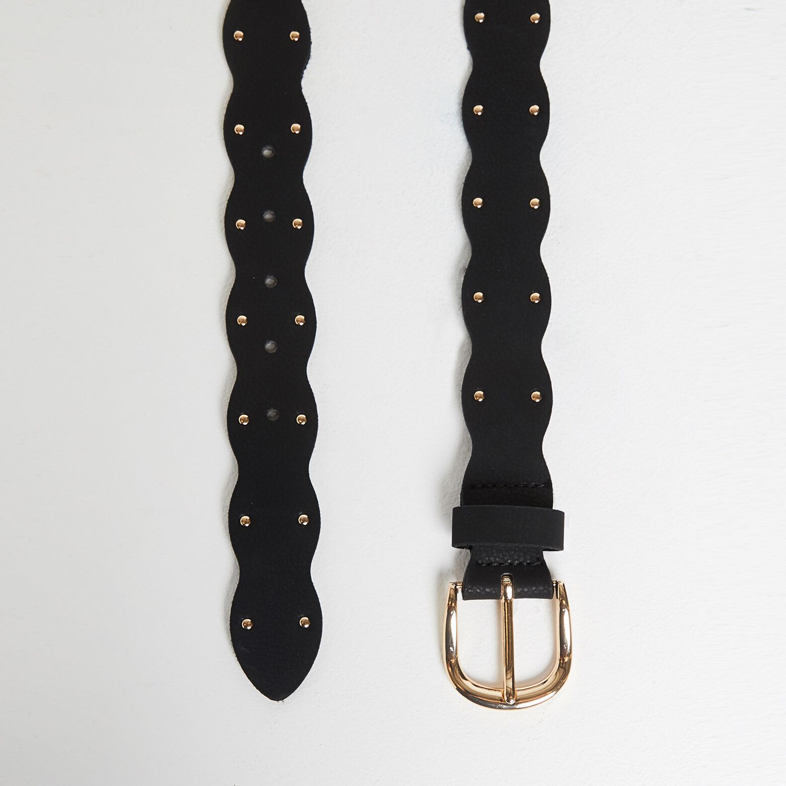 Ceinture à bords ondulés femme