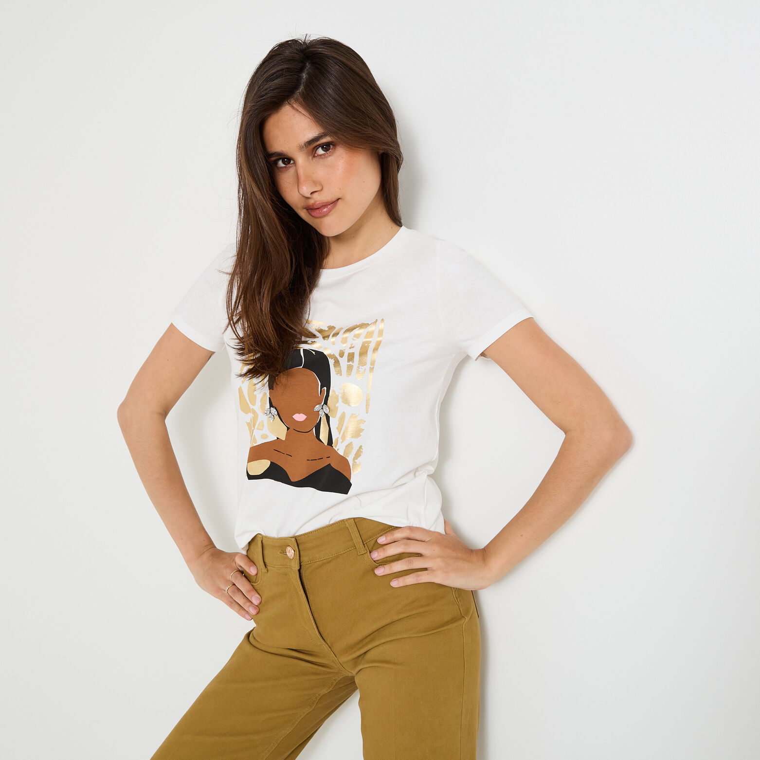 T-shirt col rond femme