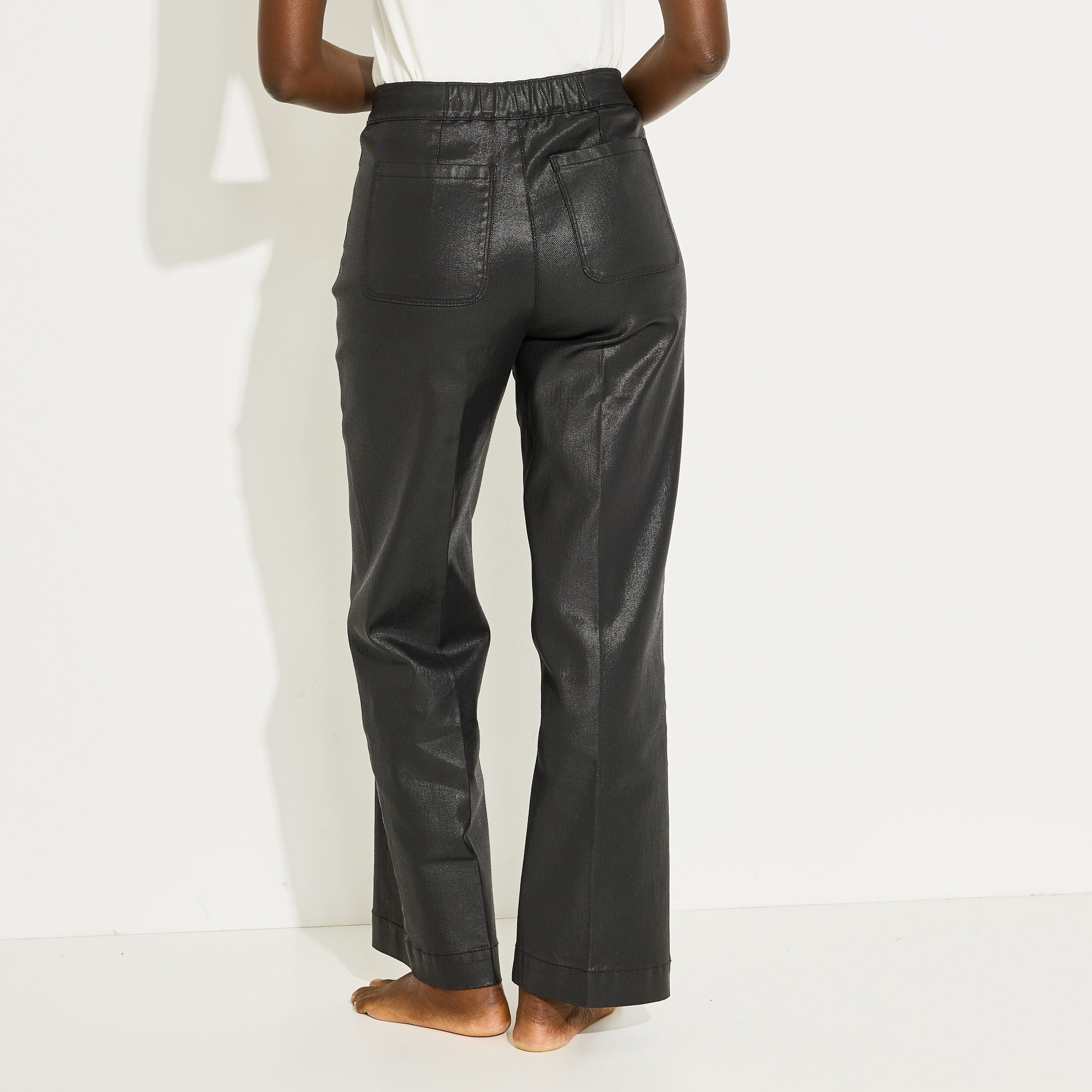 Jean flare enduit EPOMPON F02 femme