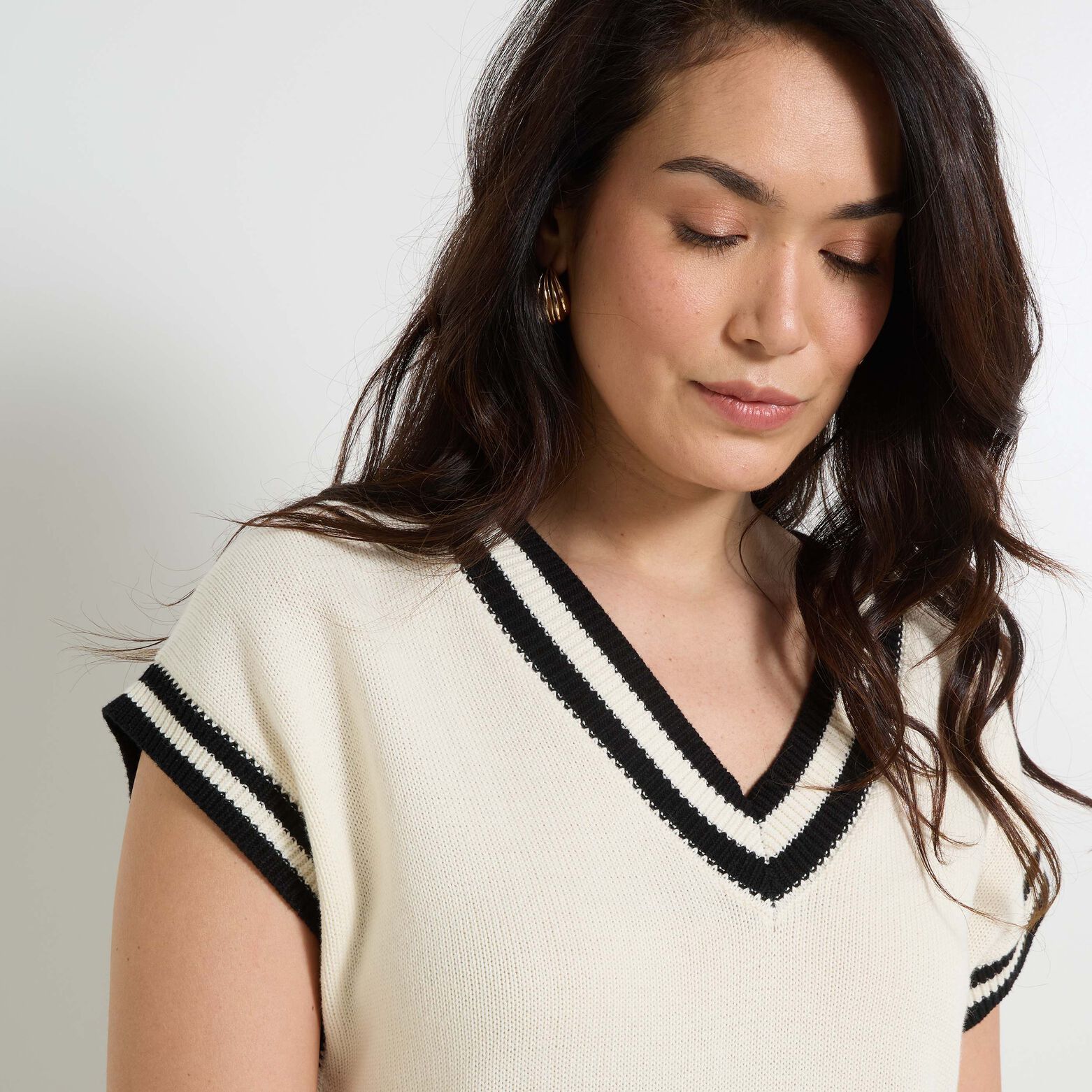 Pull manches courtes femme