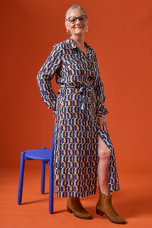 Robe chemise longue imprimée
