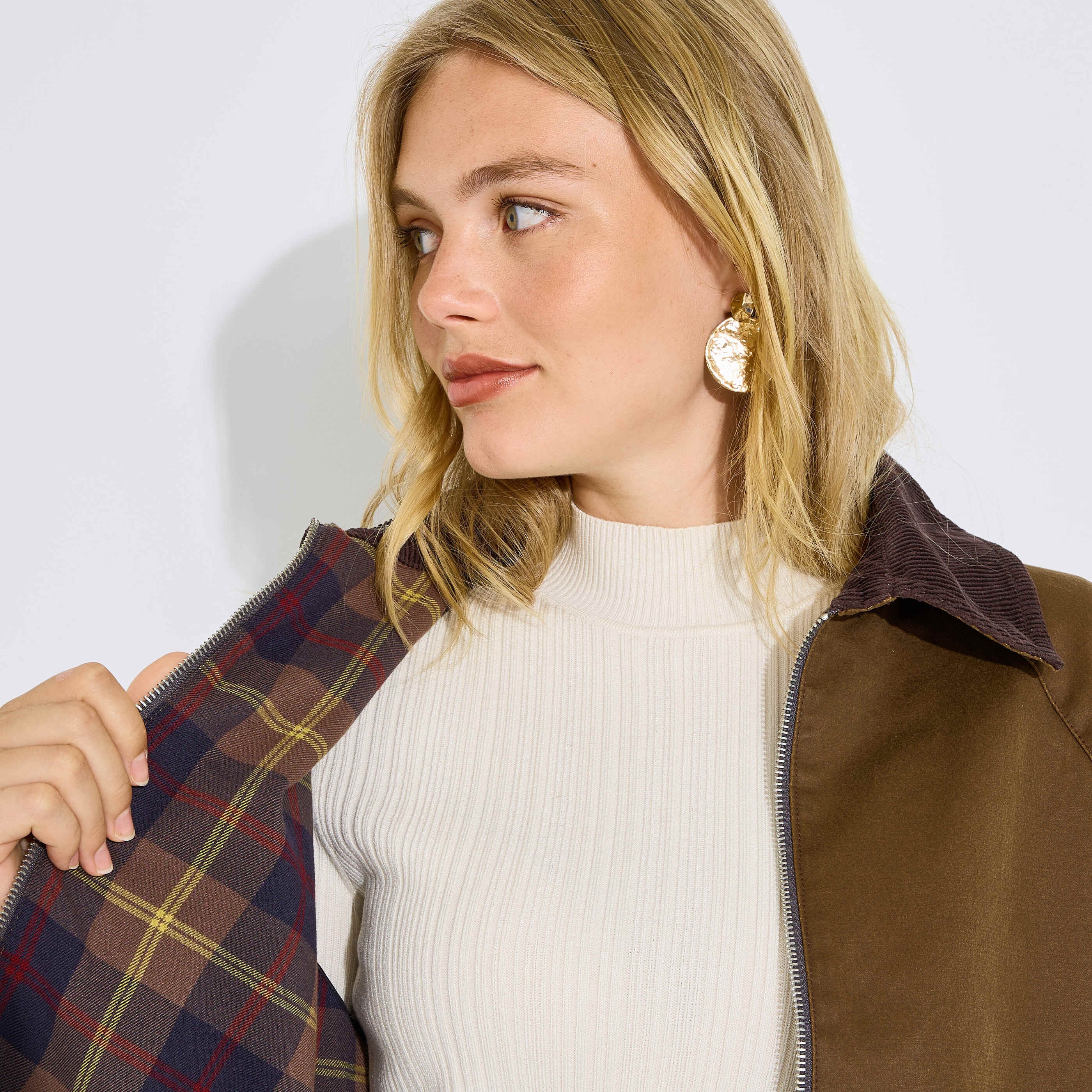 Parka enduite femme