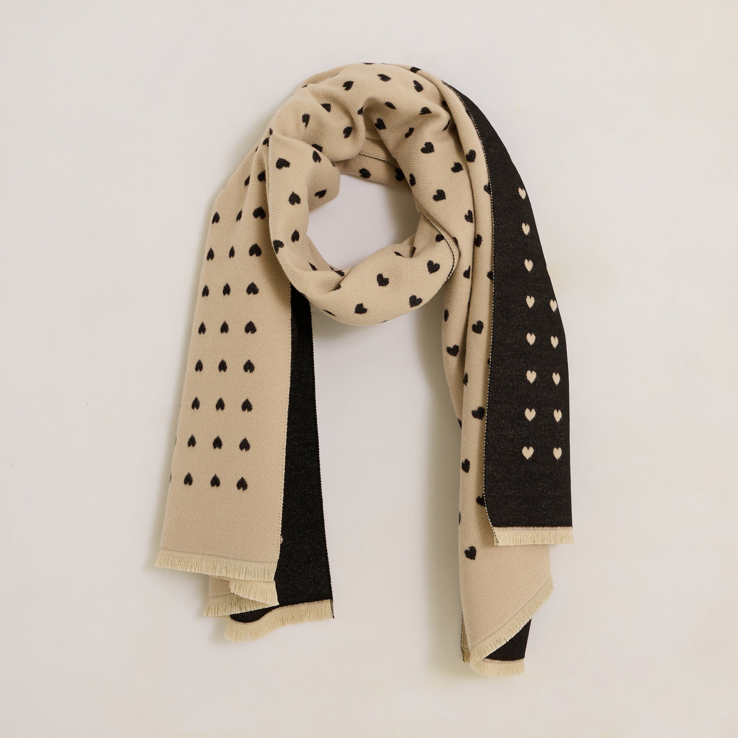 &Eacute;charpe imprim&eacute; c&oelig;urs femme