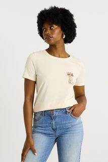 T shirt col rond femme