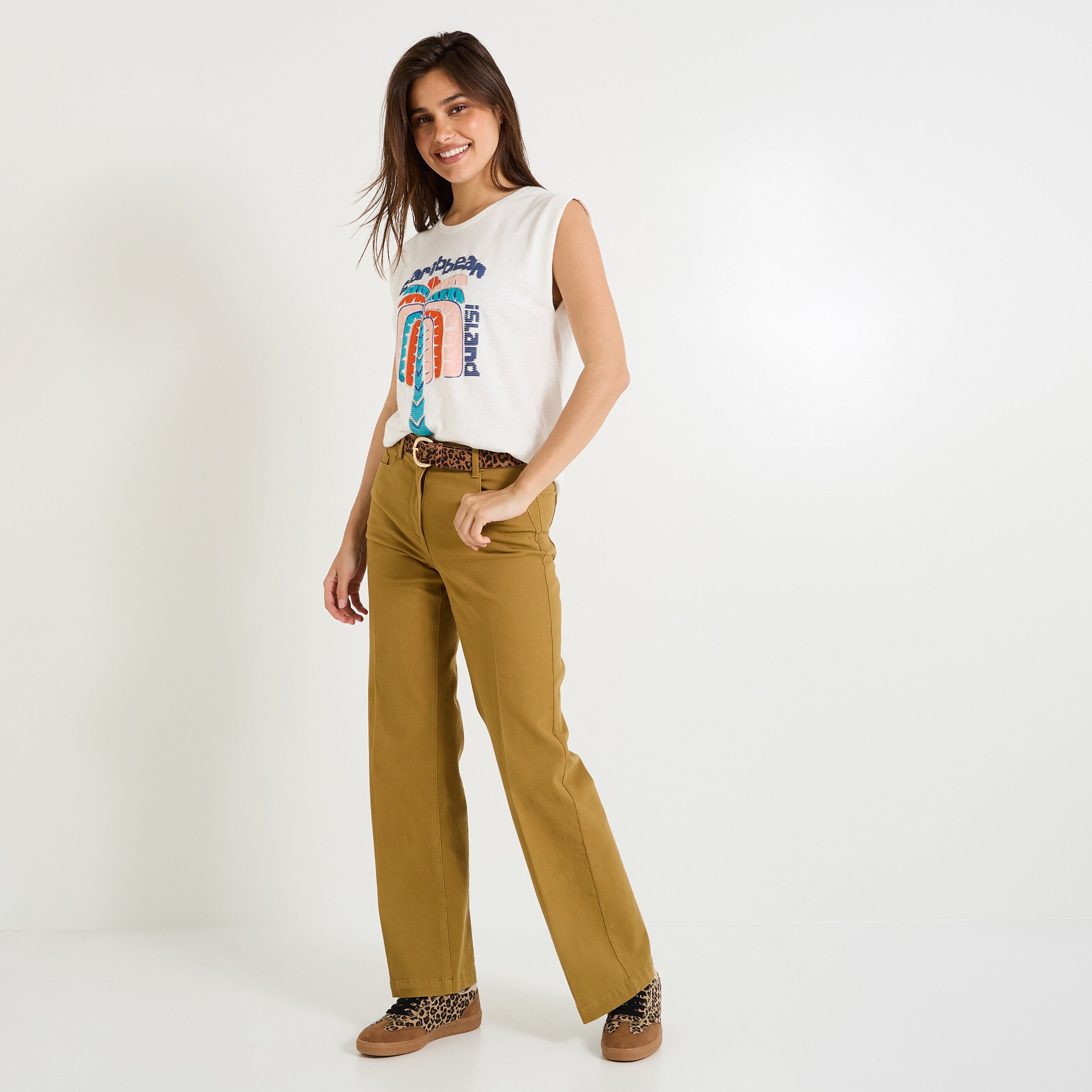 T shirt col rond femme