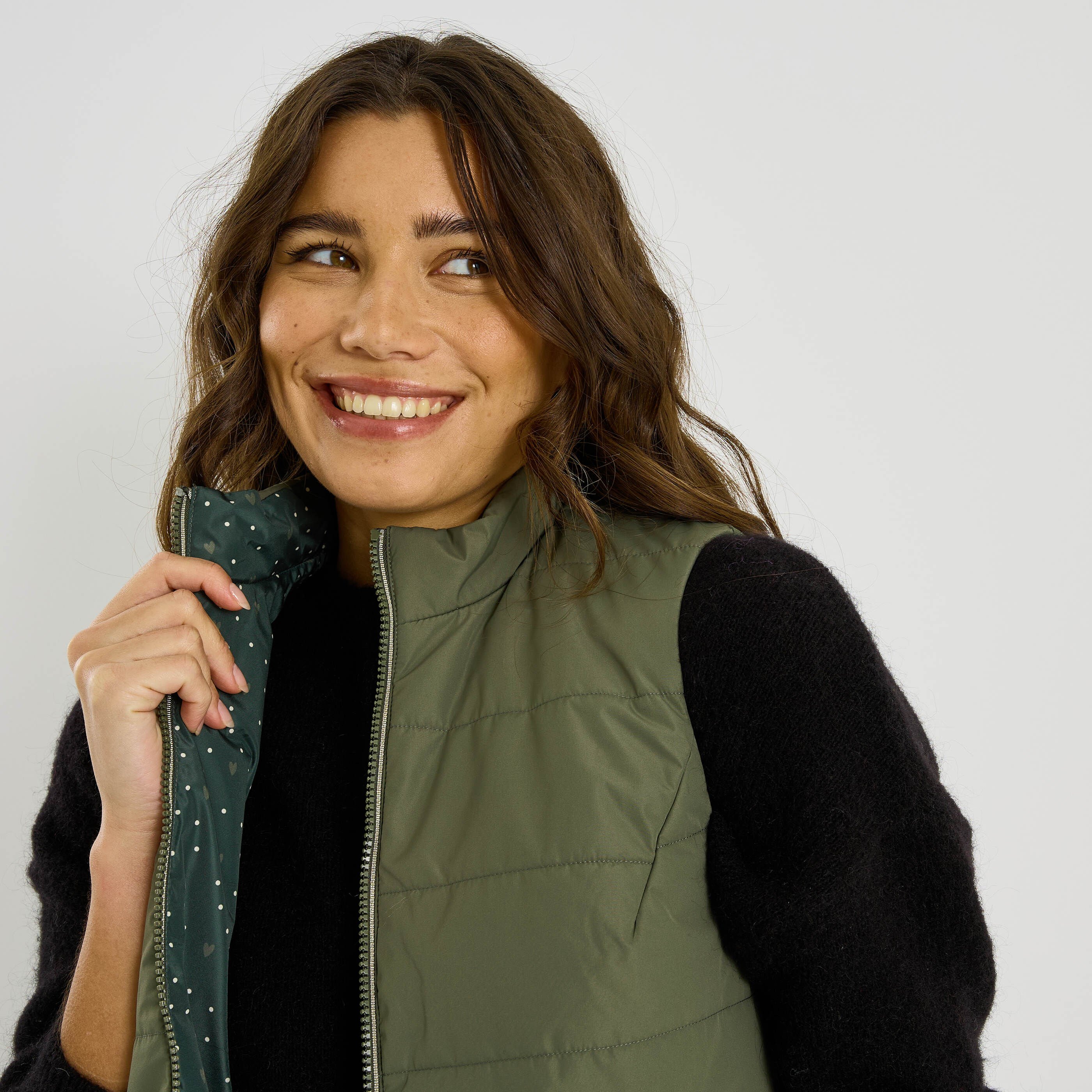 Doudoune r&eacute;versible sans manches femme