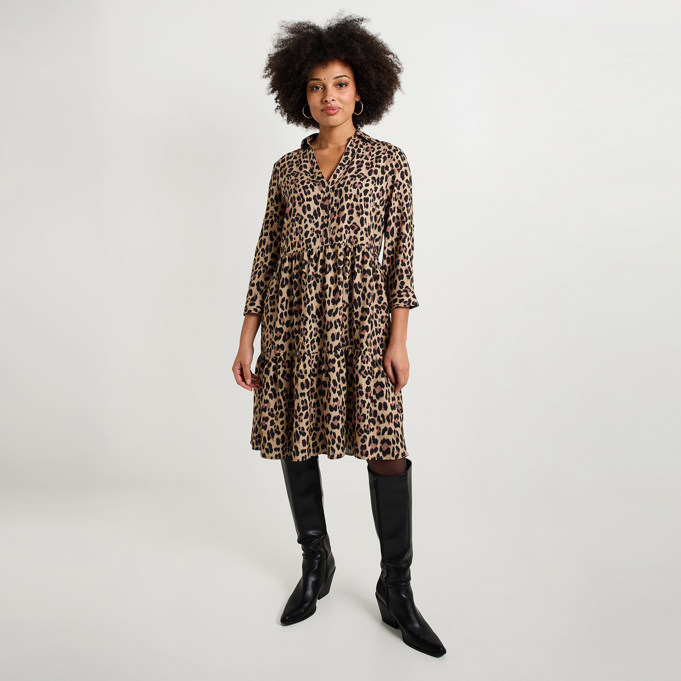Robe imprim&eacute; l&eacute;opard femme