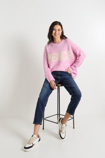 Pull col rond femme