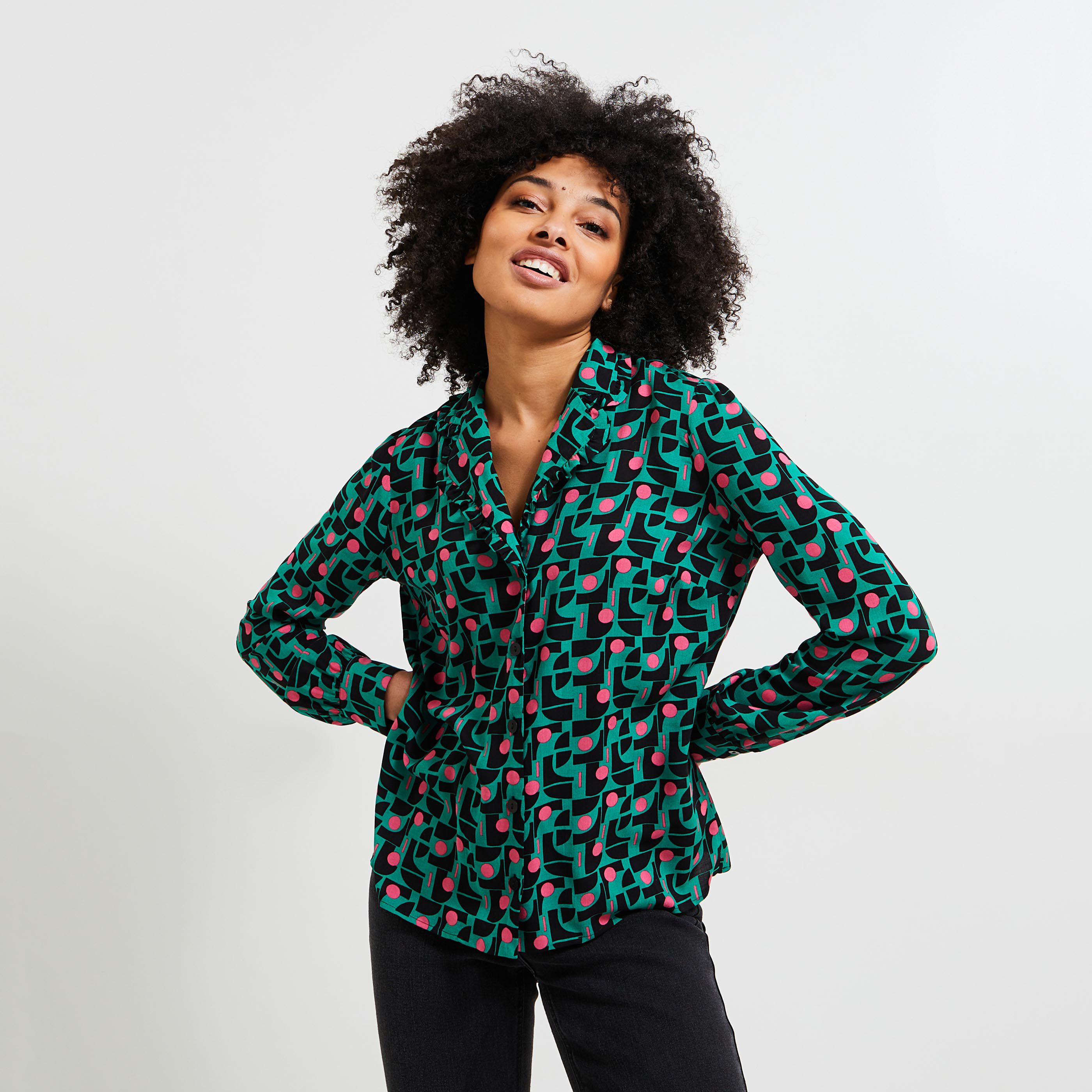 Chemisier discount imprimé femme