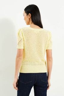 Pull manches courtes femme