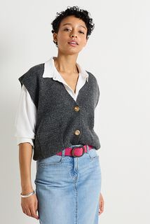 Gilet col V femme