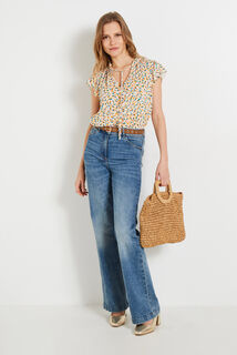 Blouse col V femme