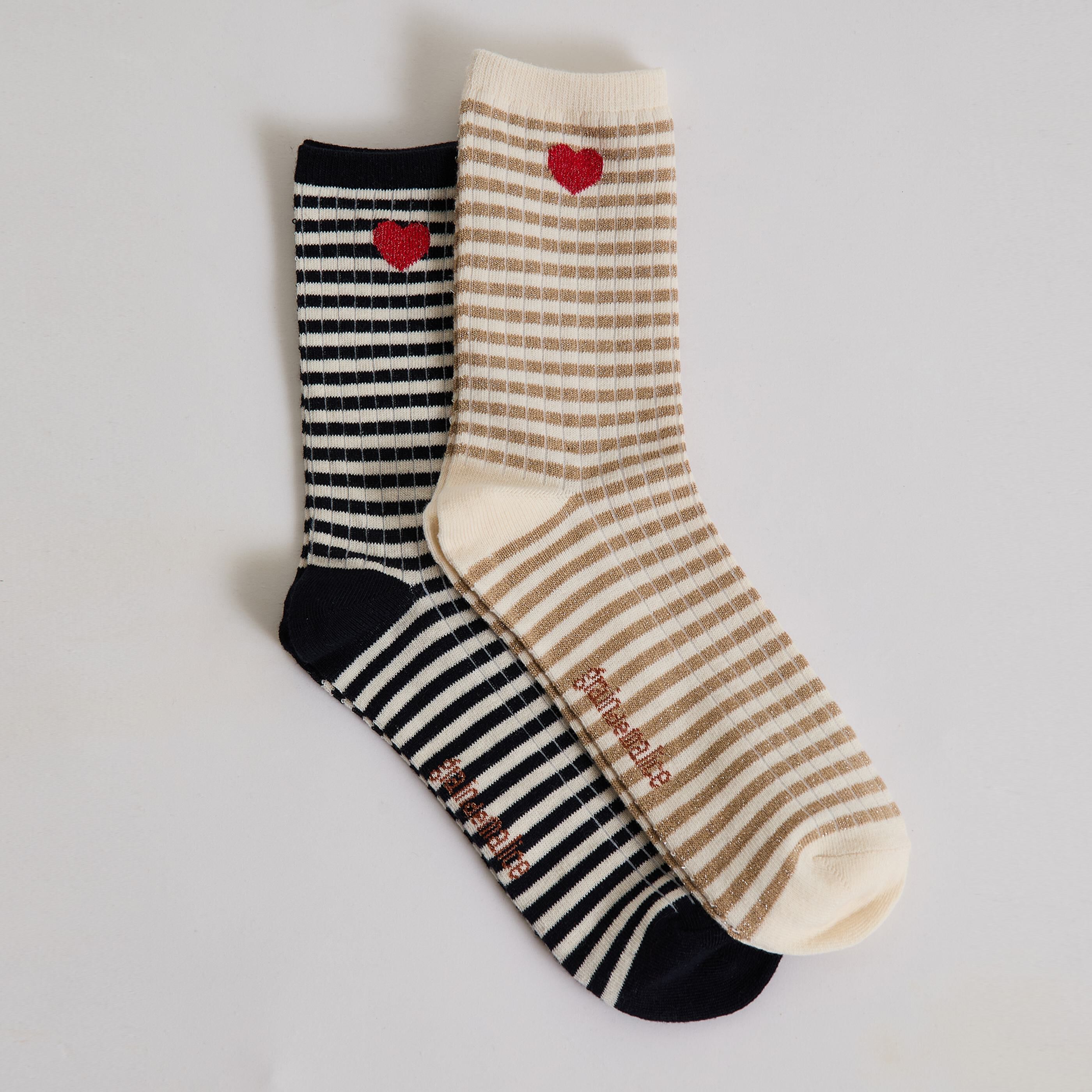 Lot de 2 paires de chaussettes femme