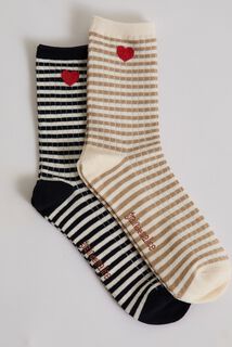 Lot de 2 paires de chaussettes femme