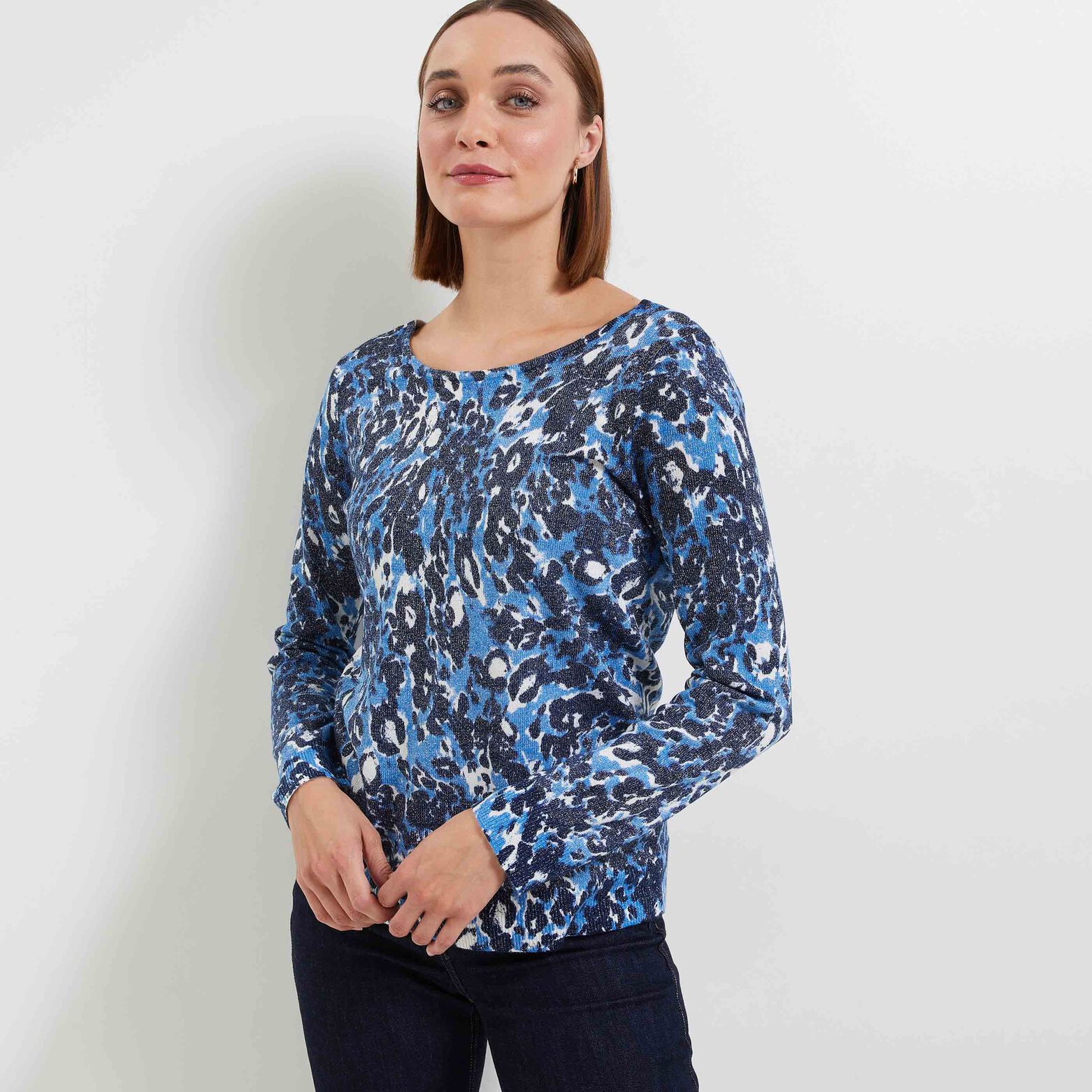 Pull imprimé 2 en 1 femme