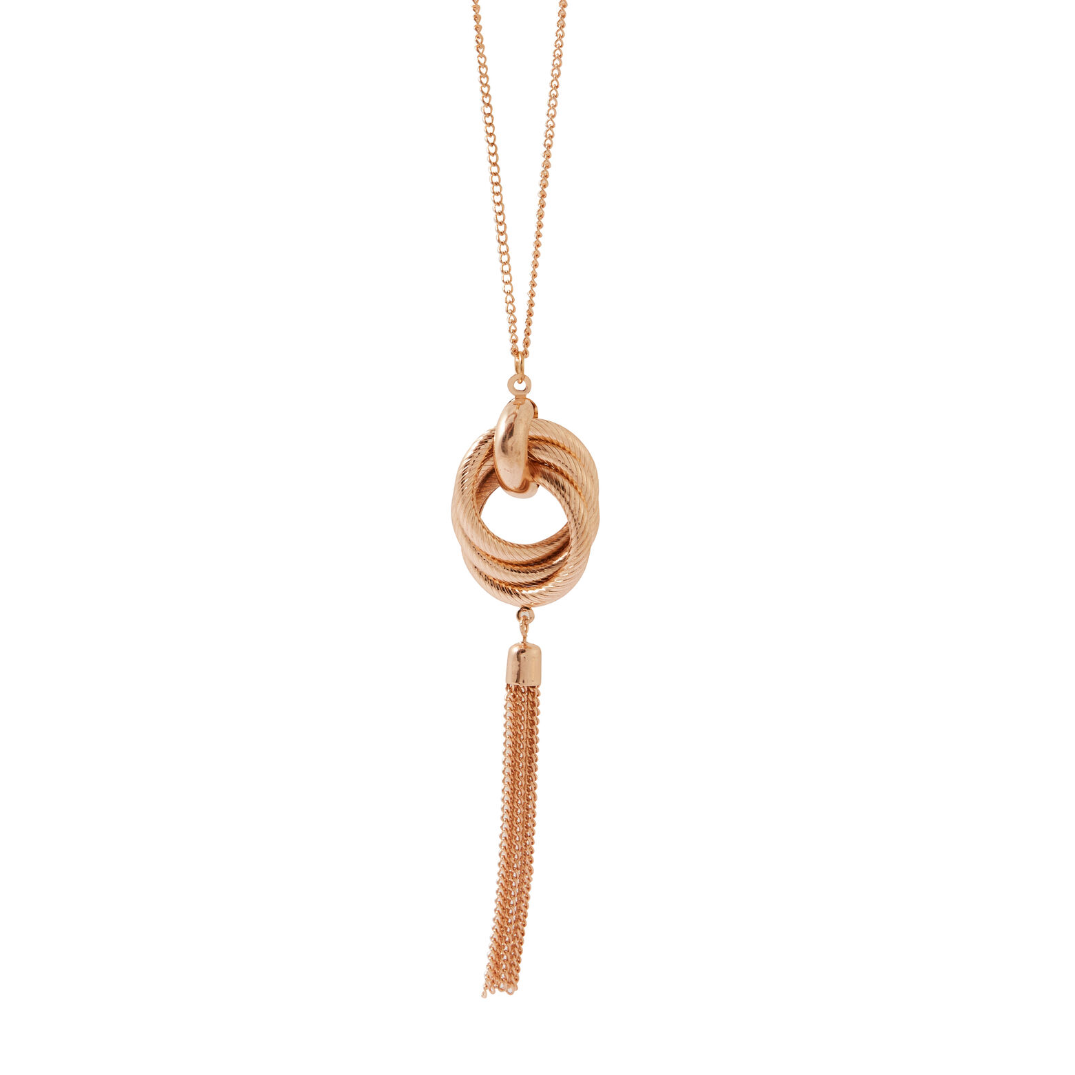 Collier anneaux et pompon