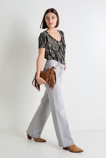 T-shirt col V femme
