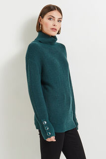 Pull col roulé femme