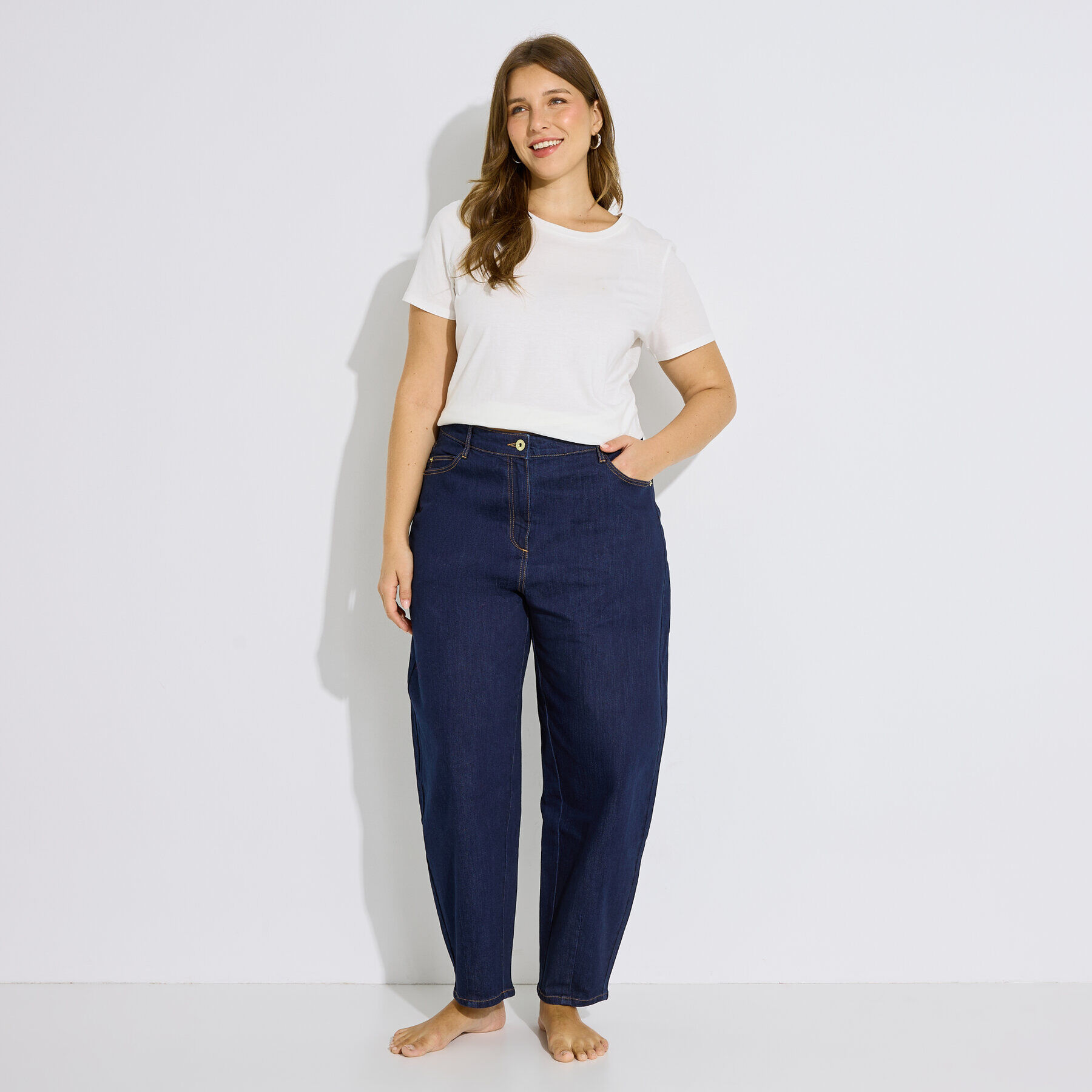 Jean barrel raccourci BERLIN BL02 femme