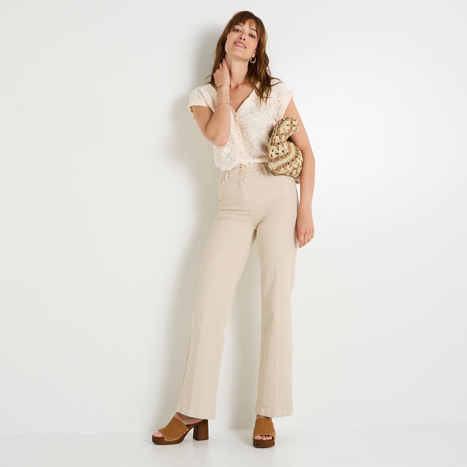 T-shirt col V femme