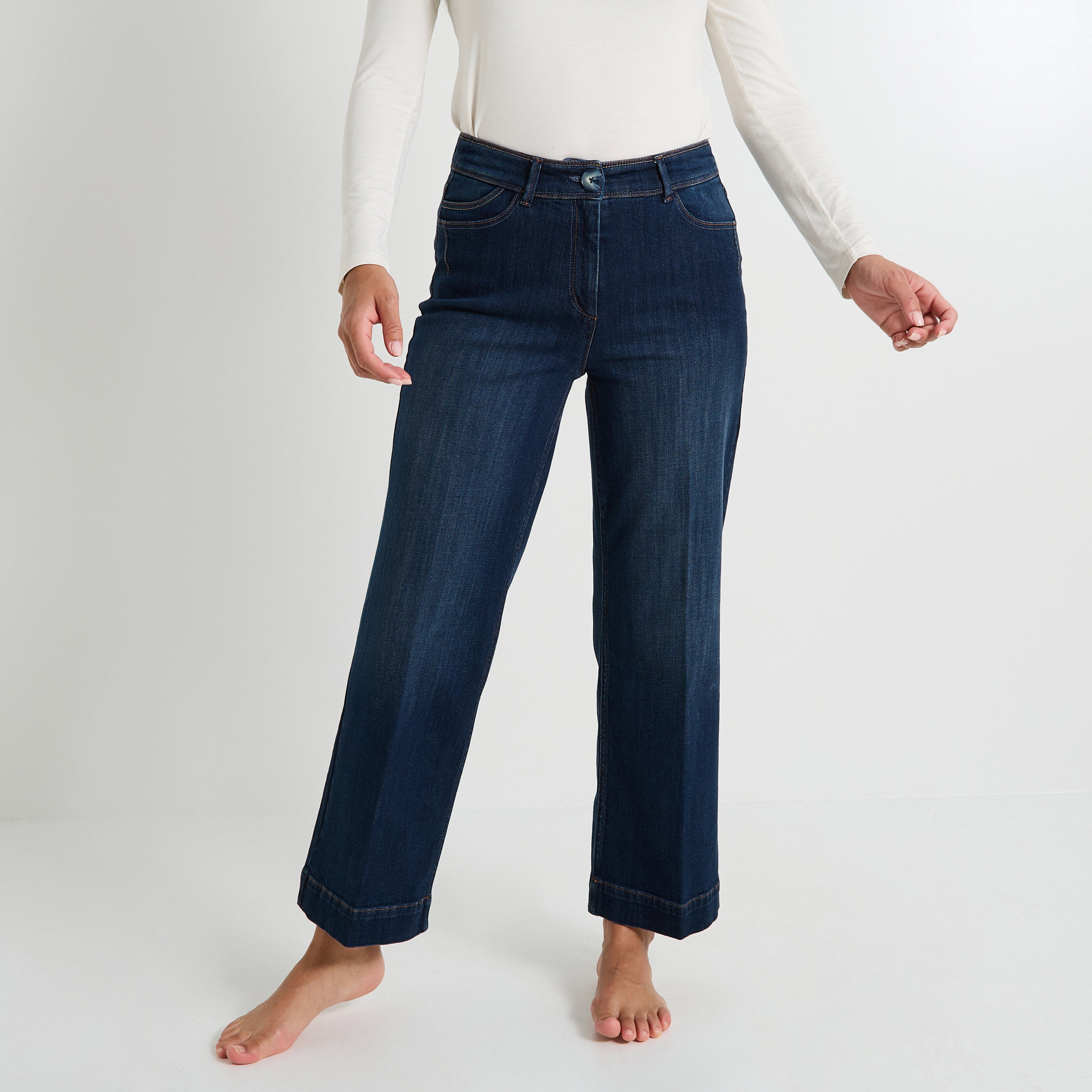 Jean flare raccourci KANSAS RF02 femme