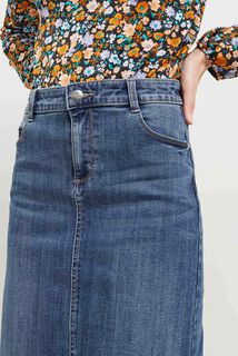 Jupe en jean mi-longue femme