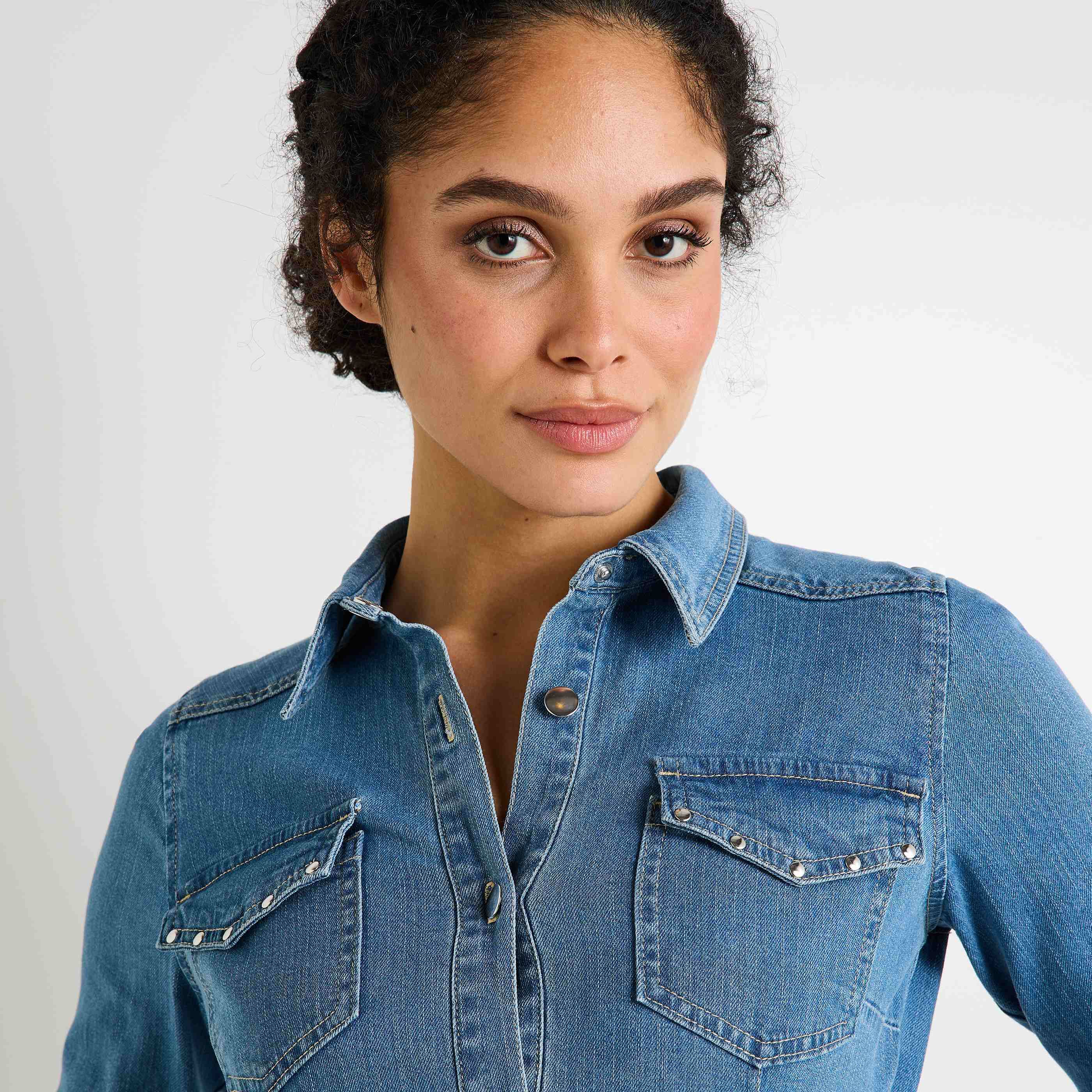 Robe en denim femme
