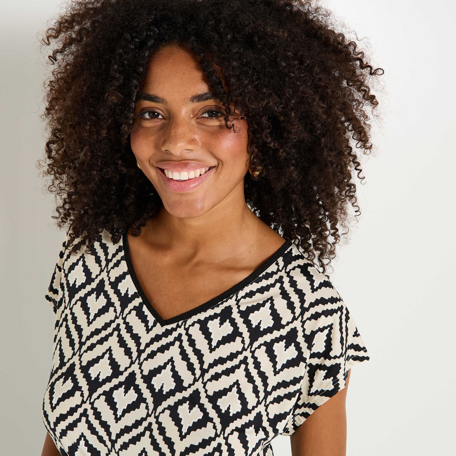 T-shirt col V femme