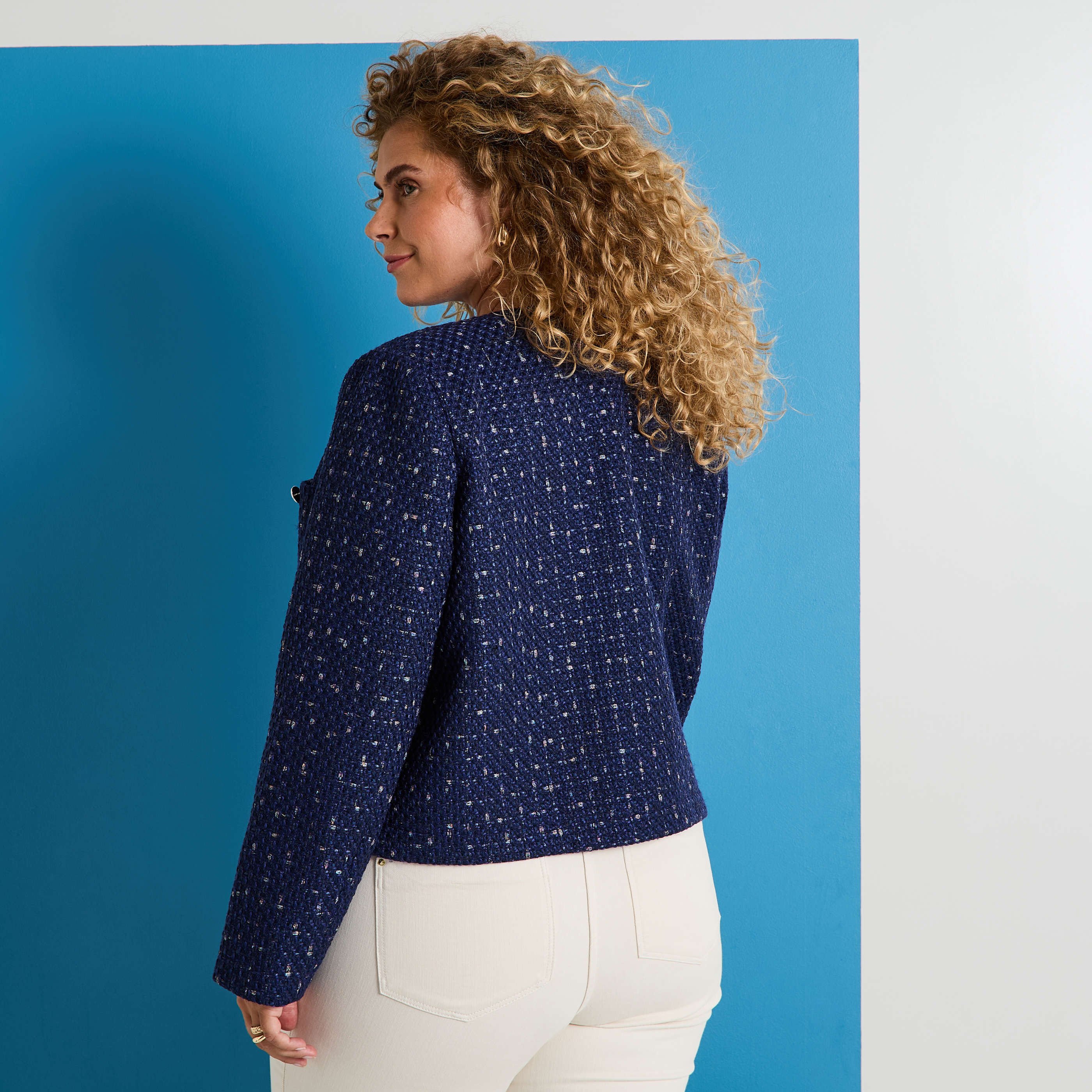 Veste courte en tweed femme