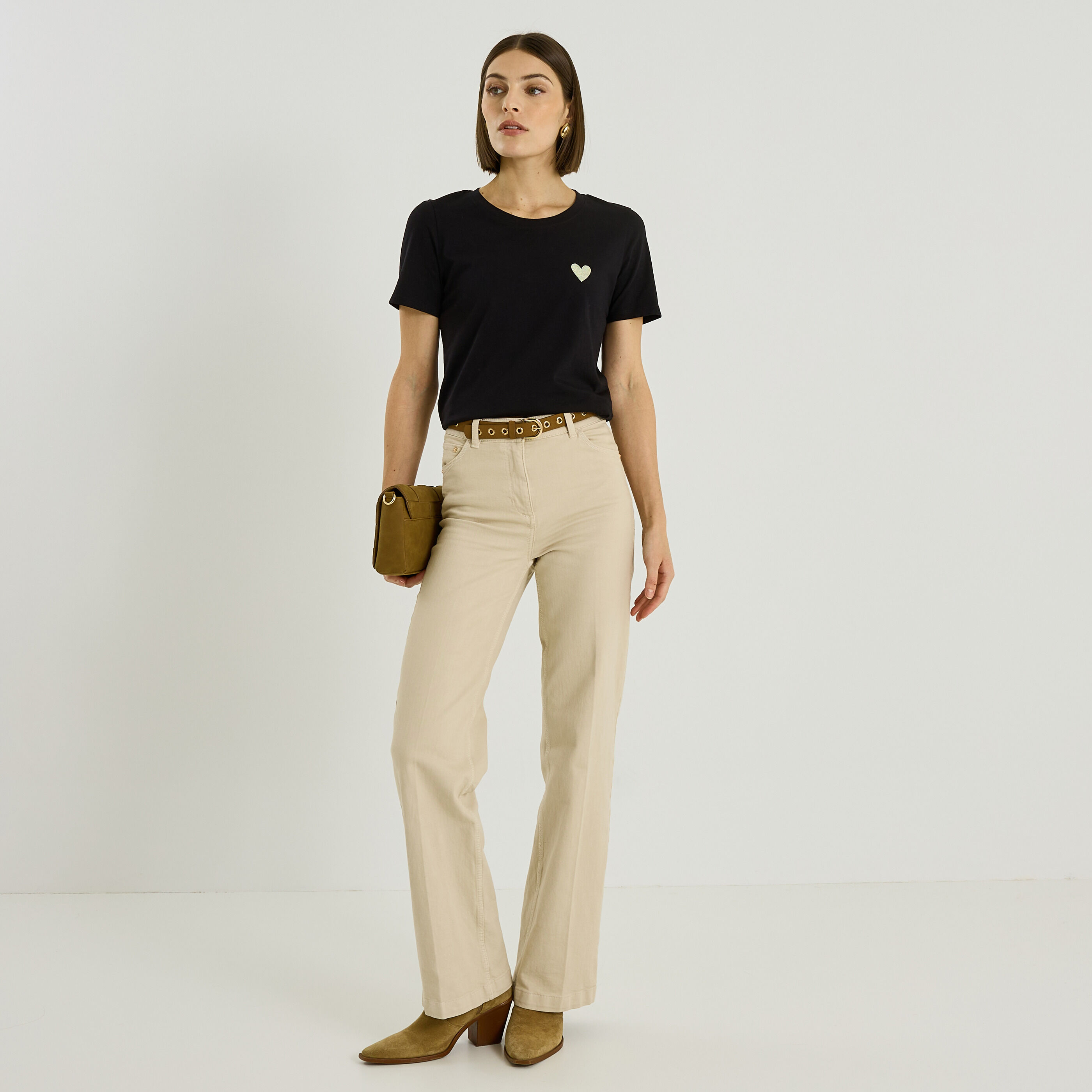 T-shirt col rond femme