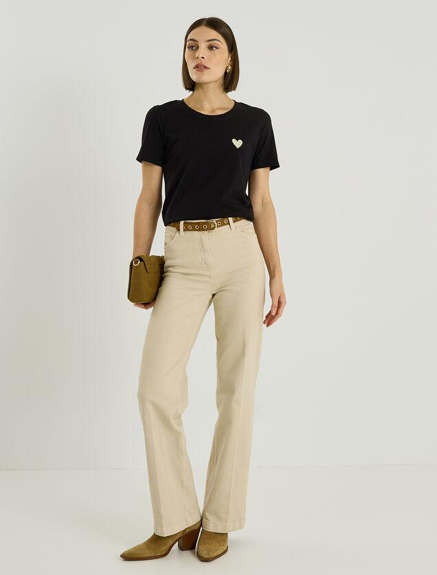 T-shirt col rond femme