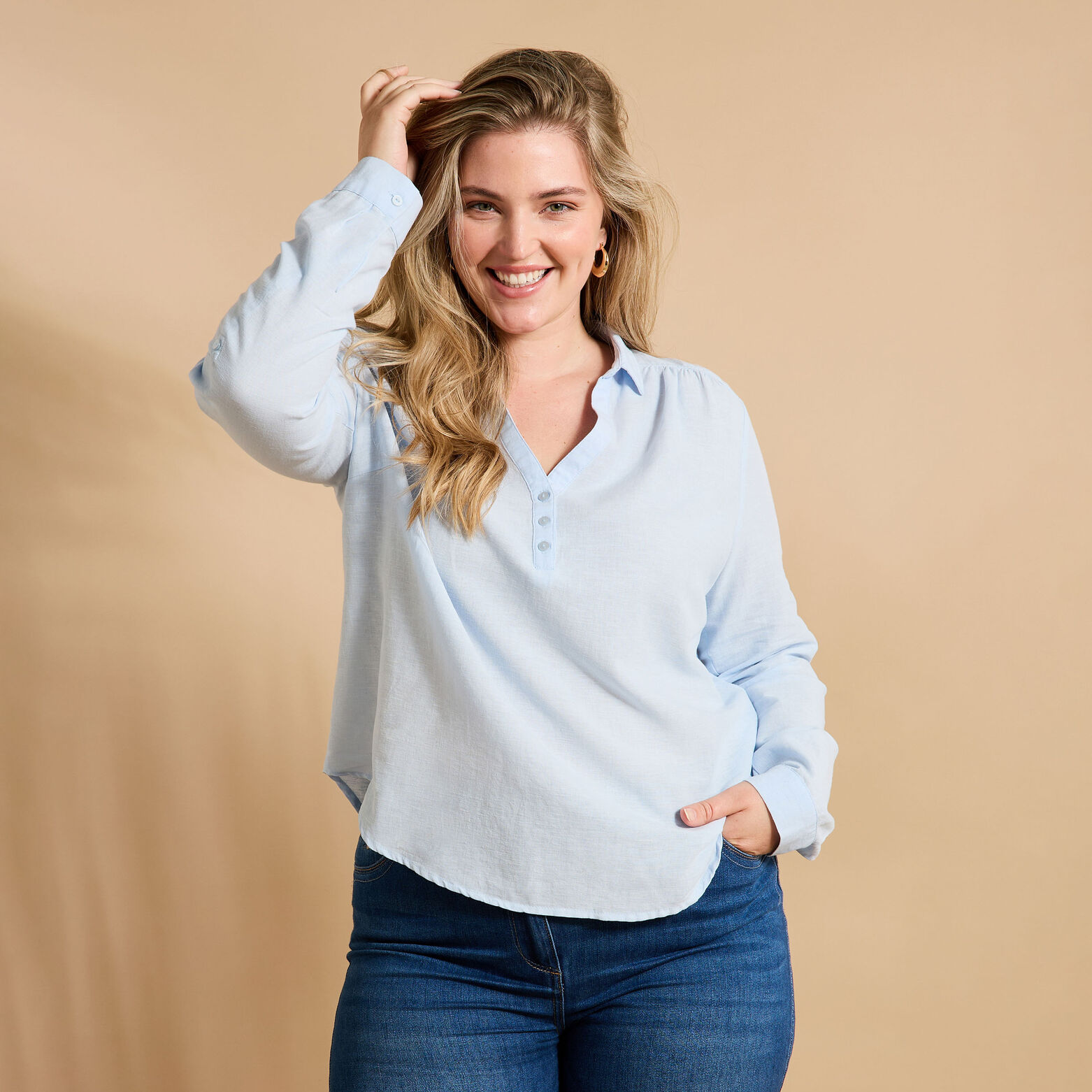 Blouse col chemise femme
